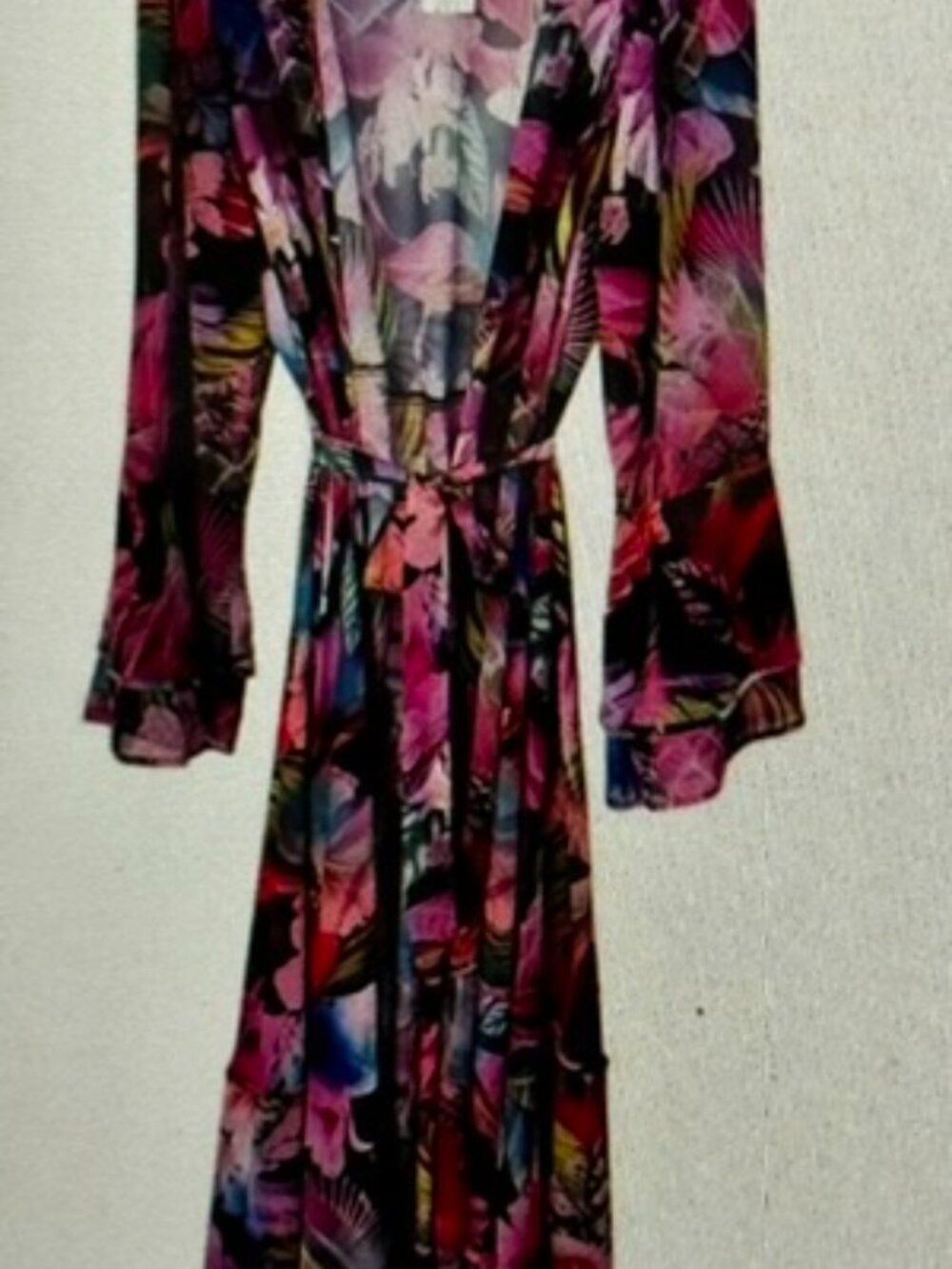 Torrid Maxi Chiffon Ruffle Hem Coverup Kimono NWT, Plus Size 1